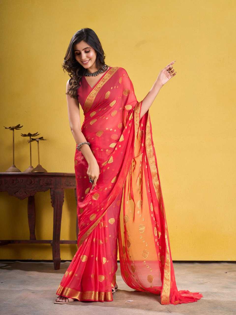 YNF CHIFFON MDR NAZIM WHOLESALE SAREES MANUFACTURER